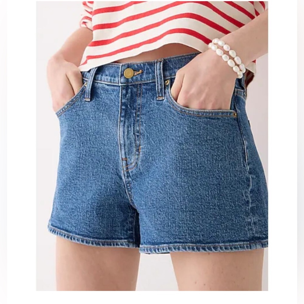 J. Crew High Rise A-line Denim Shorts in ancient laurel wash Size 26